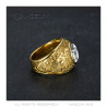 Bague Universitaire Américaine USA Acier Or bobijoo