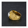 Bague Universitaire Américaine USA Acier Or bobijoo