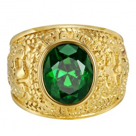 Bague Universitaire Américaine USA Acier Or bobijoo