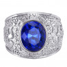 BA0383 BOBIJOO Jewelry American University Ring USA Steel Silver
