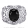 BA0383 BOBIJOO Jewelry American University Ring USA Steel Silver
