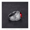 BA0383 BOBIJOO Jewelry Anillo American University USA Acero Plata