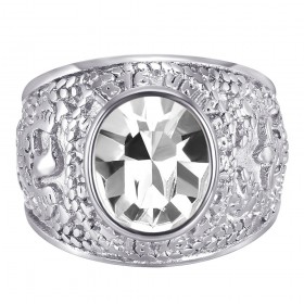 Bague Universitaire Américaine USA Acier Argent bobijoo