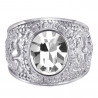 Bague Universitaire Américaine USA Acier Argent bobijoo