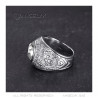Bague Universitaire Américaine USA Acier Argent bobijoo