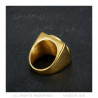 BA0384 BOBIJOO Jewelry Napoleon Ring quadratischer Siegelring Stahl Gold