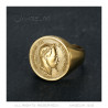 BA0386 BOBIJOO Jewelry Ring Signet ring Napoleon III Hollow Light Gold