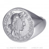 BA0389 BOBIJOO Jewelry Louis XIII Siegelring Louis d'Or Stahl Silber