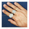 BA0389 BOBIJOO Jewelry Louis XIII Signet Ring Louis d'Or Steel Silver