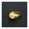 BA0390 BOBIJOO Jewelry Ring Symbol FM Lys Templar Malta Jerusalem Gold