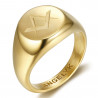 BA0390 BOBIJOO Jewelry Anillo Símbolo FM Lys Templar Malta Jerusalem Gold