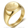 BA0390 BOBIJOO Jewelry Anillo Símbolo FM Lys Templar Malta Jerusalem Gold