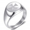 Bague Symbole FM Lys Templier Malte Jerusalem Argent bobijoo