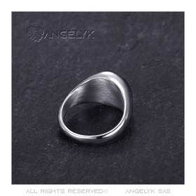 BA0391 BOBIJOO Jewelry FM Symbol Ring Templer Lilie Malta Jerusalem Silber