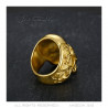 BA0232 BOBIJOO Jewelry Ring Siegel Ring Schädel Skelette Stahl Gold