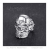 BA0232S BOBIJOO Jewelry Silver Steel Skeleton Skull Signet Ring