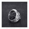 BA0232S BOBIJOO Jewelry Silver Steel Skeleton Skull Signet Ring