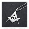 PE0005 BOBIJOO Jewelry Pendant Necklace Freemasonry Silver Blue Email