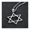 PE0103 BOBIJOO Jewelry Pendant Cross Star of David Steel Silver Decorated