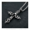 PE0063 BOBIJOO Jewelry Latin Cross Pendant Skull Biker Triker Silver