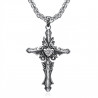 Collier Pendentif Croix Celtique Gothique Zirconium bobijoo