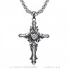 Collier Pendentif Croix Celtique Gothique Zirconium bobijoo