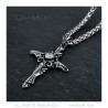 PE0018 BOBIJOO Jewelry Celtic Gothic Zirconia Cross Pendant Necklace