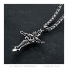 PE0018 BOBIJOO Jewelry Celtic Gothic Zirconia Cross Pendant Necklace