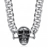 COH0003 BOBIJOO Collana con catena a catena per gioielli Biker Skull in acciaio