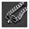 COH0003 BOBIJOO Jewelry Curb Chain Necklace Biker Skull Steel