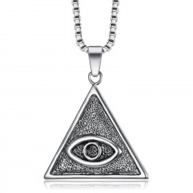 PE0304 BOBIJOO Jewelry Auge Gottes Dreieck Anhänger Silber