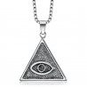 PE0304 BOBIJOO Jewelry Eye of God Triangle Pendant Silver