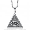 PE0304 BOBIJOO Jewelry Auge Gottes Dreieck Anhänger Silber