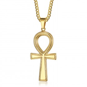 PE0305 BOBIJOO Jewelry Ägyptischer Ankh-Kreuz-Anhänger des Lebensgoldes