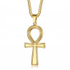 PE0305 BOBIJOO Jewelry Colgante de cruz egipcia de Ankh de oro de la vida