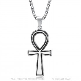 PE0306 BOBIJOO Jewelry Ägyptischer Ankh Kreuzanhänger des Lebens Silber