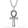 PE0306 BOBIJOO Jewelry Ägyptischer Ankh Kreuzanhänger des Lebens Silber