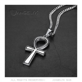 PE0306 BOBIJOO Jewelry Colgante Egipcio de Cruz Ankh de Plata