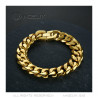 BR0163 BOBIJOO Jewelry Curb chain man big link 15mm Steel Gold