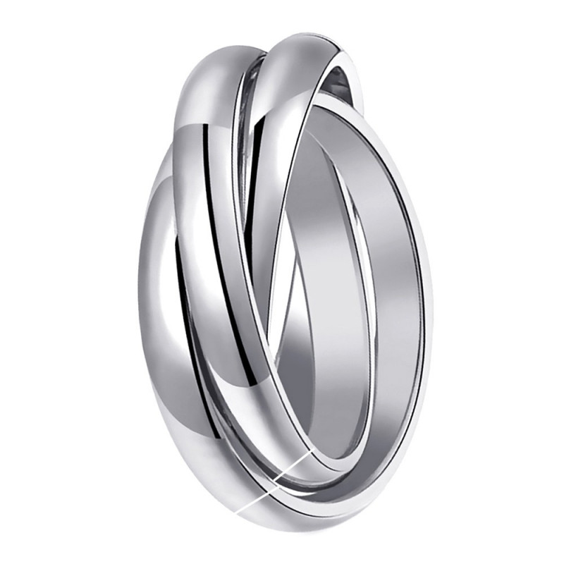 BAF0013 BOBIJOO Jewelry Ring 3 Rings 316L Stainless Steel Silver