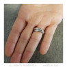 BAF0013 BOBIJOO Jewelry Ring 3 Rings 316L Stainless Steel Silver