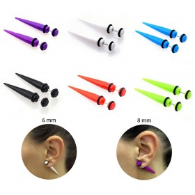 Faux Piercing Ecarteur Cône Extenseurs Vis Boucles Oreilles bobijoo