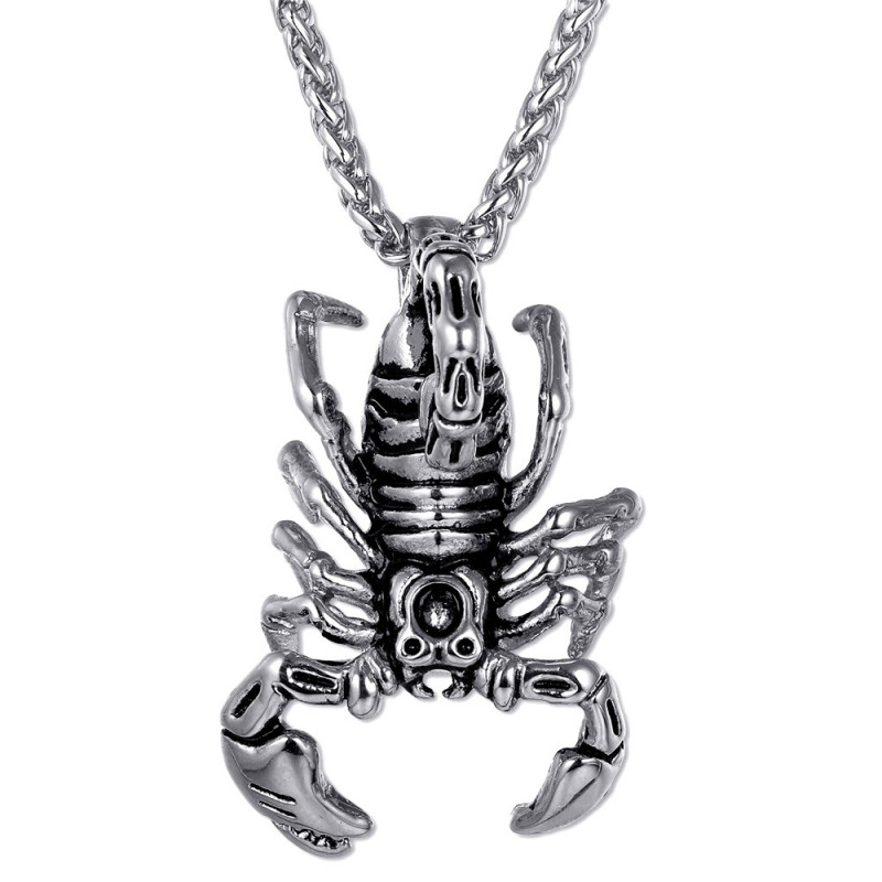 PE0073 BOBIJOO Jewelry Anhänger Scorpion Man 316L Stahlkette