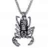 Pendentif Scorpion Homme Acier 316L Chaîne bobijoo