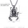 PE0073 BOBIJOO Jewelry Pendant Scorpion Man 316L Steel Chain