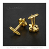 BM0025 BOBIJOO Jewelry Cufflinks Fleur de Lys Gilded Fine Gold