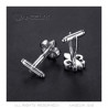 BM0025S BOBIJOO Jewelry Fleur-de-Lys Silver Cufflinks