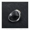 BA0180 BOBIJOO Jewelry Herren Templer Ring Siegelring Vintage Rotes Kreuz Schwert