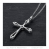 PEF0012 BOBIJOO Jewelry Halskette Anhänger Latin Cross Steel Set mit Strasssteinen