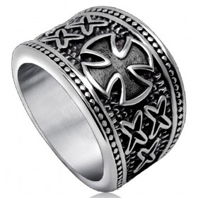 BA0170 BOBIJOO Jewelry Signet Ring Ring Vintage Order of the Templars